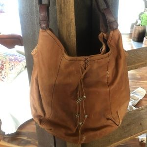 Lucky brand leather hobo handbag